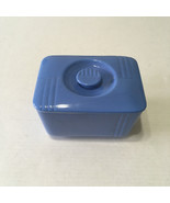 Westinghouse vintage refrigerator container Hall china blue with lid - $32.62