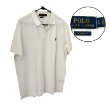 Ralph Lauren Men’s Large White Polo Shirt Classic Fit Pima Cotton Short ... - $15.74