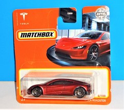 Matchbox 2021 Short Card Release #4 Tesla Roadster Satin Red - £4.64 GBP