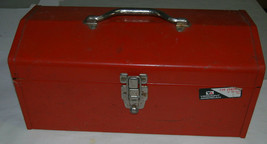 Vintage Red Vermont American Hip Roof Tool Box #16 82264 With Tools Cont... - $559.01 MXN