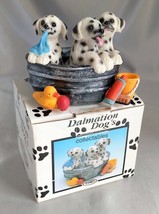 Young&#39;s Inc. DALMATIAN DOGS Resin Collectible Figurine - Pups in a Washt... - £15.08 GBP