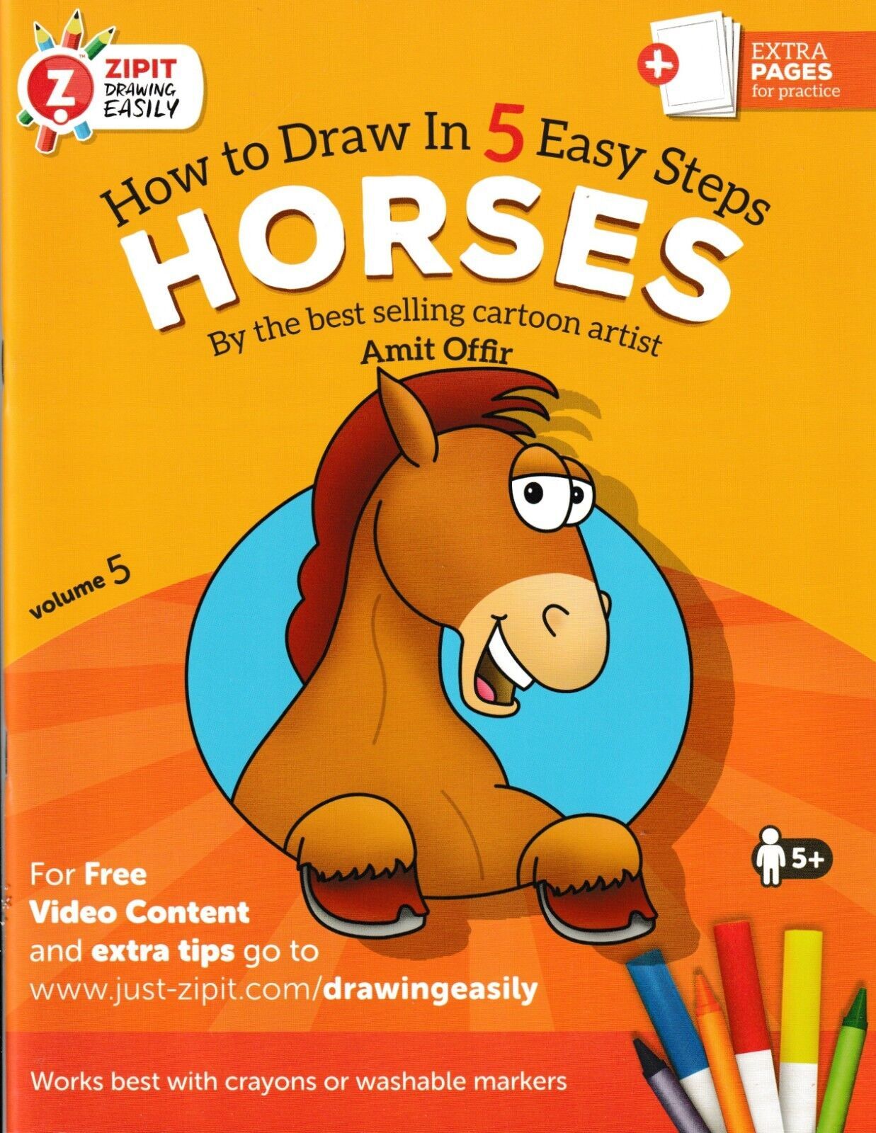 HORSES, How to Draw in 5 Easy Steps, by Amit Offir - $5.69