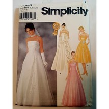 Uncut Simplicity 7068 Strapless Evening, Bridal, Wedding Gown - Sizes 6-12 - £15.69 GBP