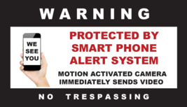 Protected By Smart Alert System Warning Stickers / 6 Pack + FREE Shipping - £4.50 GBP