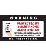 Protected By Smart Alert System Warning Stickers / 6 Pack + FREE Shipping - $5.75