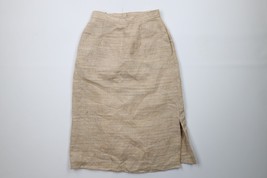 Vintage 70s Rockabilly Womens 8 Distressed Silk Blend Tweed Pencil Skirt... - $39.55