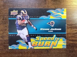 Steven Jackson 2009 Upper Deck First Edition #SB-2 - Speed to Burn - NFL - £1.55 GBP
