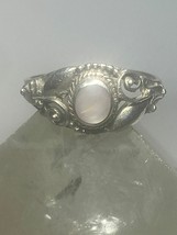 Mother of Pearl ring size 6.50 southwest band slender sterling silver women girl - £30.85 GBP