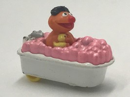 Vintage Sesame Street Diecast Ernie in Bathtub with Rubber Ducky 1987 Playskool - £7.72 GBP