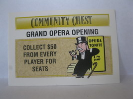 1995 Monopoly 60th Ann. Board Game Piece: Community Chest - Grand Opera Opening - $1.00