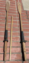 2 Vintage  Wood Boat Oars  53” Lake House Canoe Paddle - $337.59