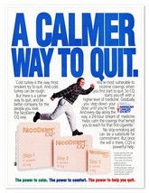 NicoDerm CQ Stop-Smoking Aid Calmer Way to Quit Vintage 1998 Print Magazine Ad - £7.57 GBP