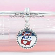 925 Sterling Silver Land that I Love Dangle Charm With Mixed Enamel Pend... - £13.83 GBP