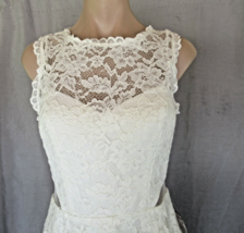 Xscape dress gown 10 white illusion lace  tulle underskirt New fit &amp; flare - $46.01