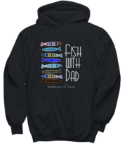 Fish With Dad Hoodie Gift for Daddy Fathers Day Fisherman Papa Lessons of Love - £29.10 GBP+