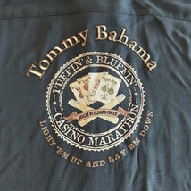 Tommy Bahama Mens Embroidered Puffin&#39; &amp; Bluffin&#39; Casino Cigar Card Camp ... - $52.75