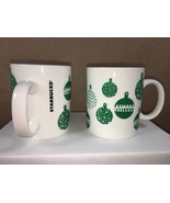 Lot of 2 - Starbucks Coffee 2016 Christmas Tree Ornaments &quot;Green&quot; Mug 12 oz - $27.43 CAD