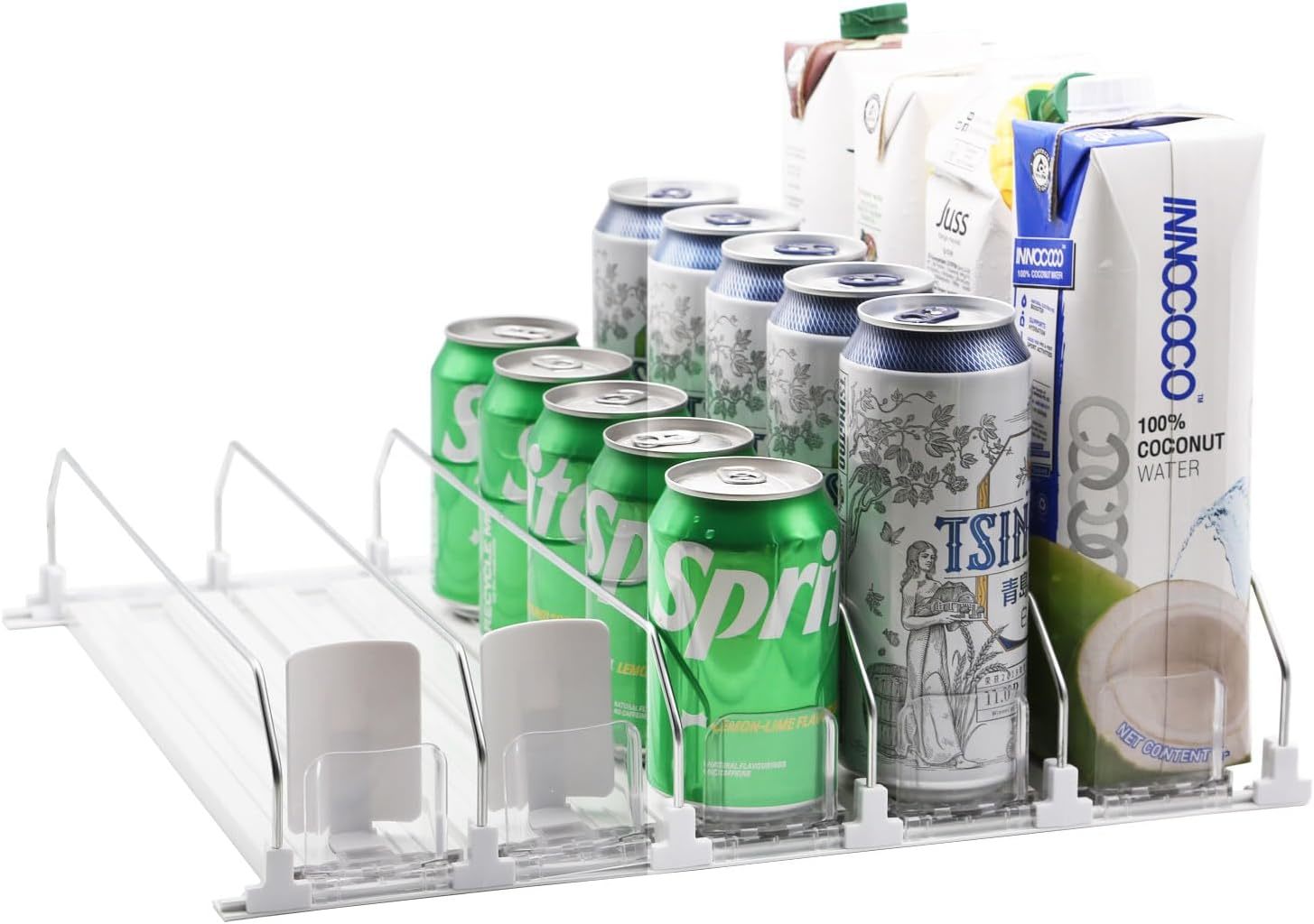 Drink Organizer For Fridge,Adjustable Soda Can Dispenser For Refrigerato... - $35.99