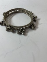 tribal bellydance jewelry Silver Toned bracelet bangle vintage antique - £20.63 GBP