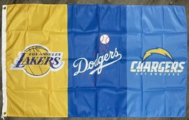 Los angeles dodgers lakers chargers flag 3x5 ft banner garage man cave thumb200