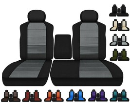Fits GMC Sierra 1500 truck 1995 to 1998 60-40 seat with console car seat covers - $109.99