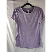 Icyzone Womens Short Sleeve Athletic T-Shirt Round Neck Purple Size Small - $15.84