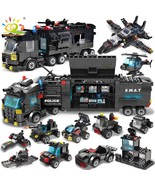 SWAT Police Station Building Blocks City Helicopter Car Bricks Education... - $39.99+
