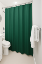 Hunter Green Magnetized Shower Curtain Liner Mildew Resistant Free Shipping - $9.40