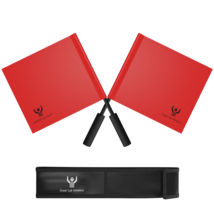 GCA Volleyball Pro Red Flag Set, Referee Line Judge Kit - $14.99