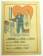 Vintage Vinegar Valentine CheapSkate Penny Dreadful Sarcasm Insult Poem Ephemera - £7.85 GBP