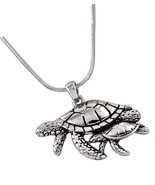 Boutique Silvertone Sea Turtle Mother and Baby 18 for - £43.09 GBP