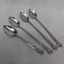 Oneida Katrina Teaspoon Iced Tea Spoons 3 Stainless Steel Set of 4 Pieces - £17.50 GBP