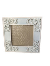 Floral Decorative Resin Picture Photo Frame Home Cottage Decor Pale Blue - £8.69 GBP