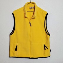 Woolrich Womens XL Polartec Fleece Vest Yellow Black Trim Polyester oute... - £14.88 GBP