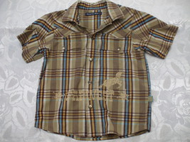 Toddler&#39;s brown short sleeve shirt 4 years old - $8.99