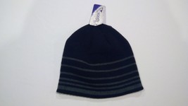 NWT Igloos Men&#39;s Knit Beanie Black and Gray stripped One Size Fits all - £11.84 GBP