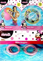 Disney Minnie - Swim Ring, Minnie Swim Goggles &amp; Beach Ball (Set of 3 Pack) - £15.65 GBP