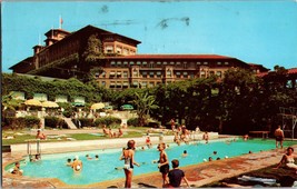 Vtg Postcard Huntington-Sheraton, Pasadena, California, Garden Swimming Pool - £4.61 GBP