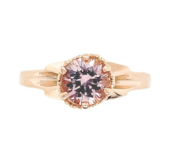 10k Rosey Yellow Gold .56ct Genuine Natural Morganite Ring Size 5.75 (#J... - €465,29 EUR