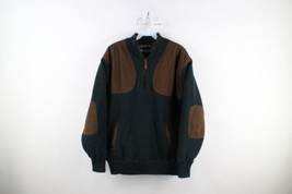 Vtg Orvis Mens L Lined Elbow Patch Wool Knit Heavyweight Sweater Jacket Swacket - £72.53 GBP