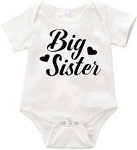 VRW Big Sister Unisex Creeper Romper Birthday Baby Reveal Baby Shower (White, 24 - £11.93 GBP