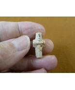 CR595-157) 7/8&quot; Fairy Stone CHRISTIAN CROSS Staurolite Lucky Crystal charm - €17,03 EUR