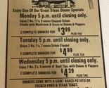 1988 Golden Corral Family Steak House Vintage Print Ad Advertisement pa14 - £6.20 GBP