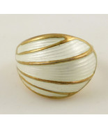 DAVID ANDERSEN Norway Modernist Gold Vermeil Enamel RING - Vintage - Size 6 - £77.13 GBP