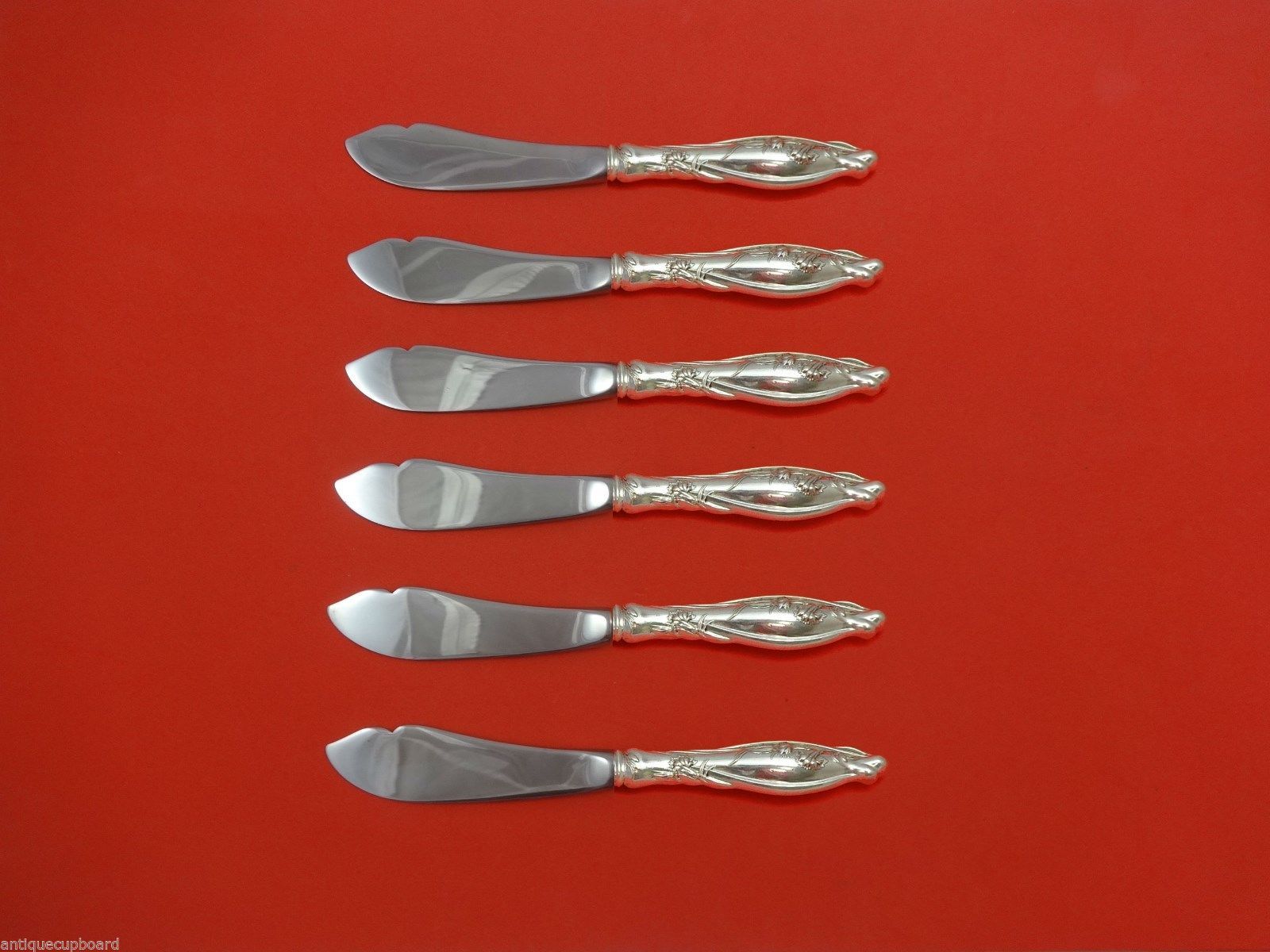 Primary image for Mille Fleurs by International Sterling Trout Knife Set 6pc. HHWS  Custom 7 1/2"