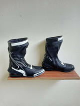 CUSTOM MOTOGP Motorcycle Racing Boots Motorbike Shoes Racing LEATHER Boots  - £95.69 GBP