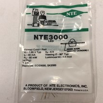 (16) NTE3000 Light Emitting Diode Water Clear, High Efficiency Red - Lot... - $29.99