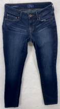 Lucky Brand Jeans Woman&#39;s Size 2 Blue Denim Dk Wash Lolita Skinny Curvy Mid Rise - £14.97 GBP