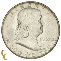 1949-S Plateado Franklin Medio Dólar 50C (Elección Bu Estado) Completo Mint - £66.44 GBP