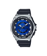 Casio Men&#39;s Blue Dial Illuminated Analog Watch Leather Strap - $71.99